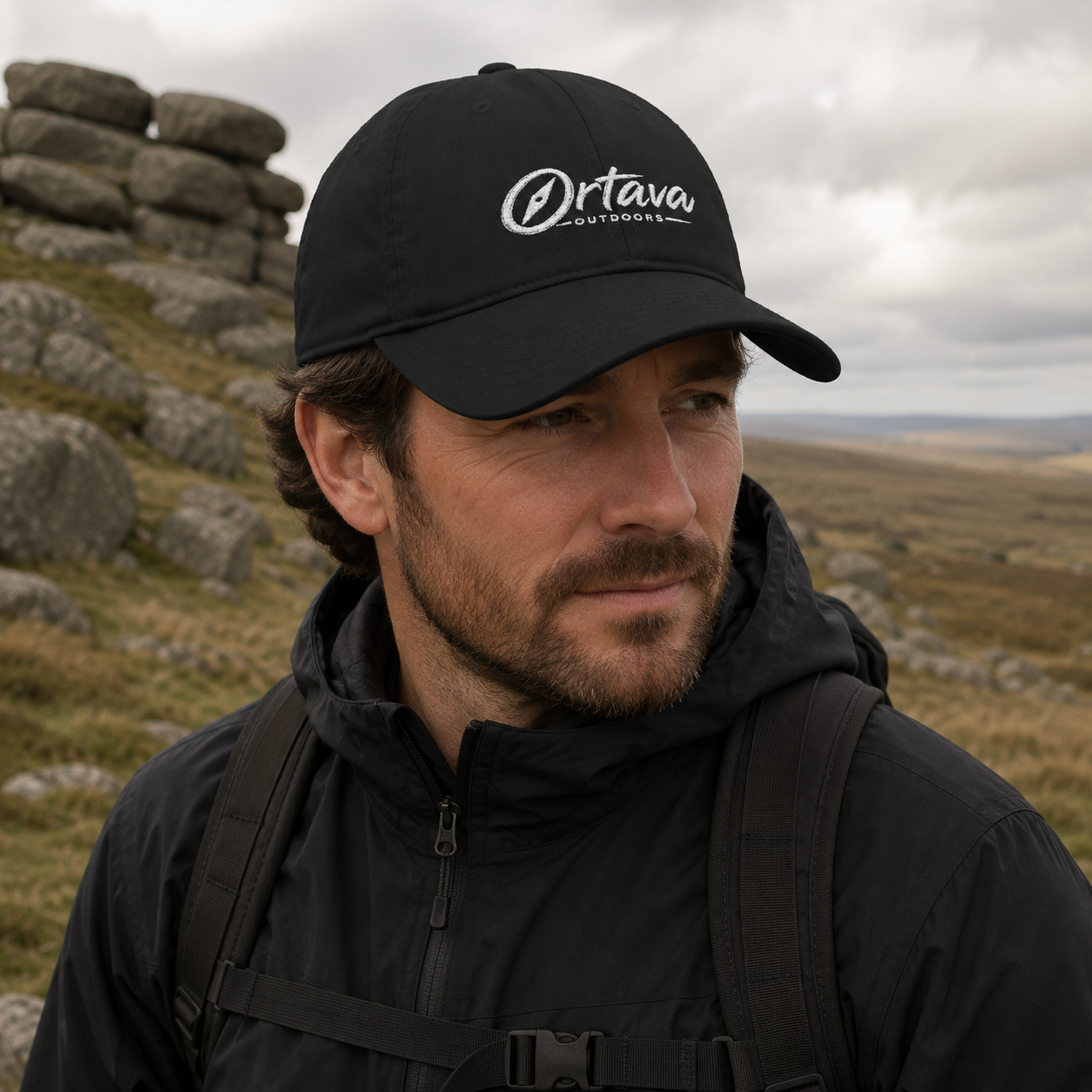 Ortava Outdoors Embroidered Baseball Cap – Organic Cotton, Casual Outdoor Hat
