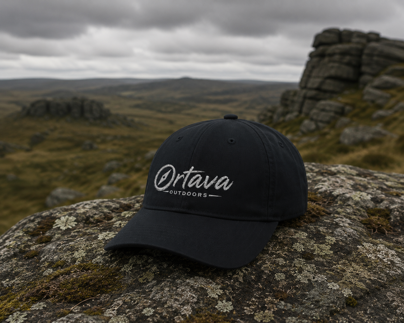 Ortava Outdoors Embroidered Baseball Cap – Organic Cotton, Casual Outdoor Hat